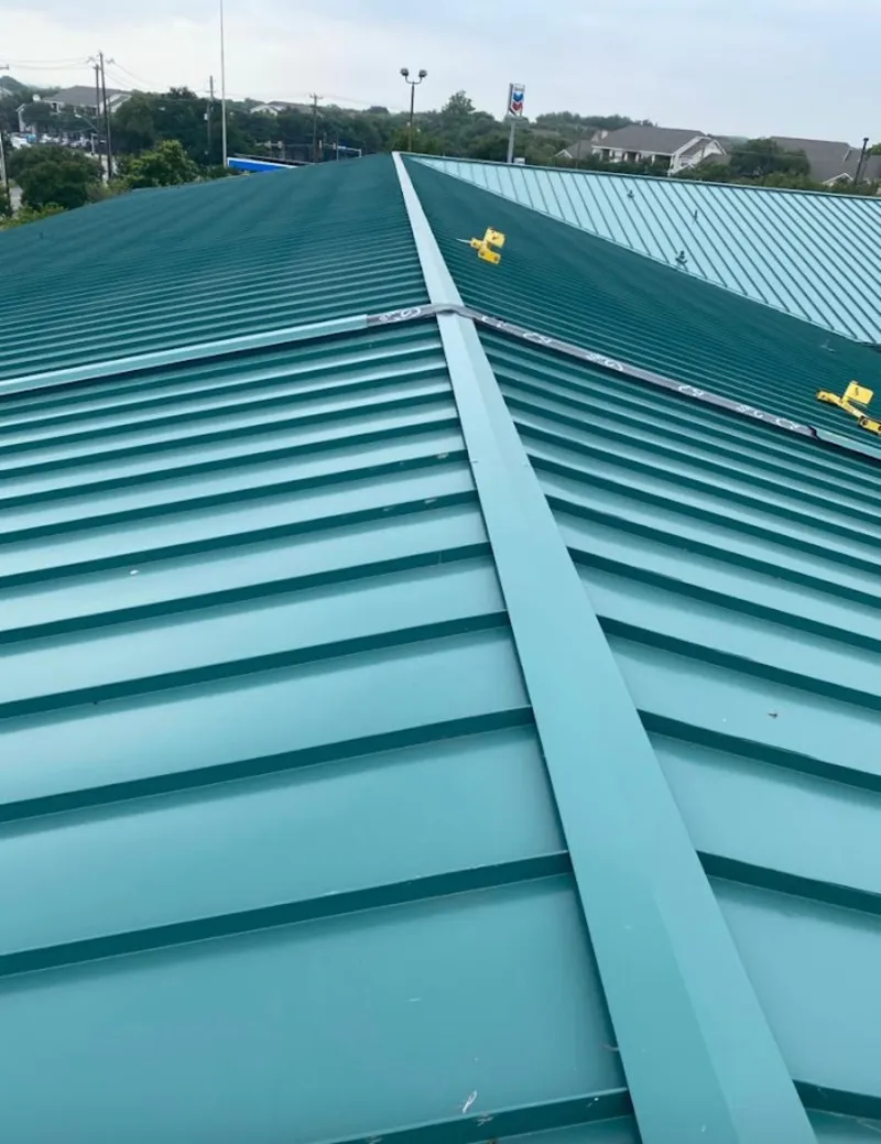 Green commercial metal roof ridge and valley for Metal Roof Repair in Fishkill
